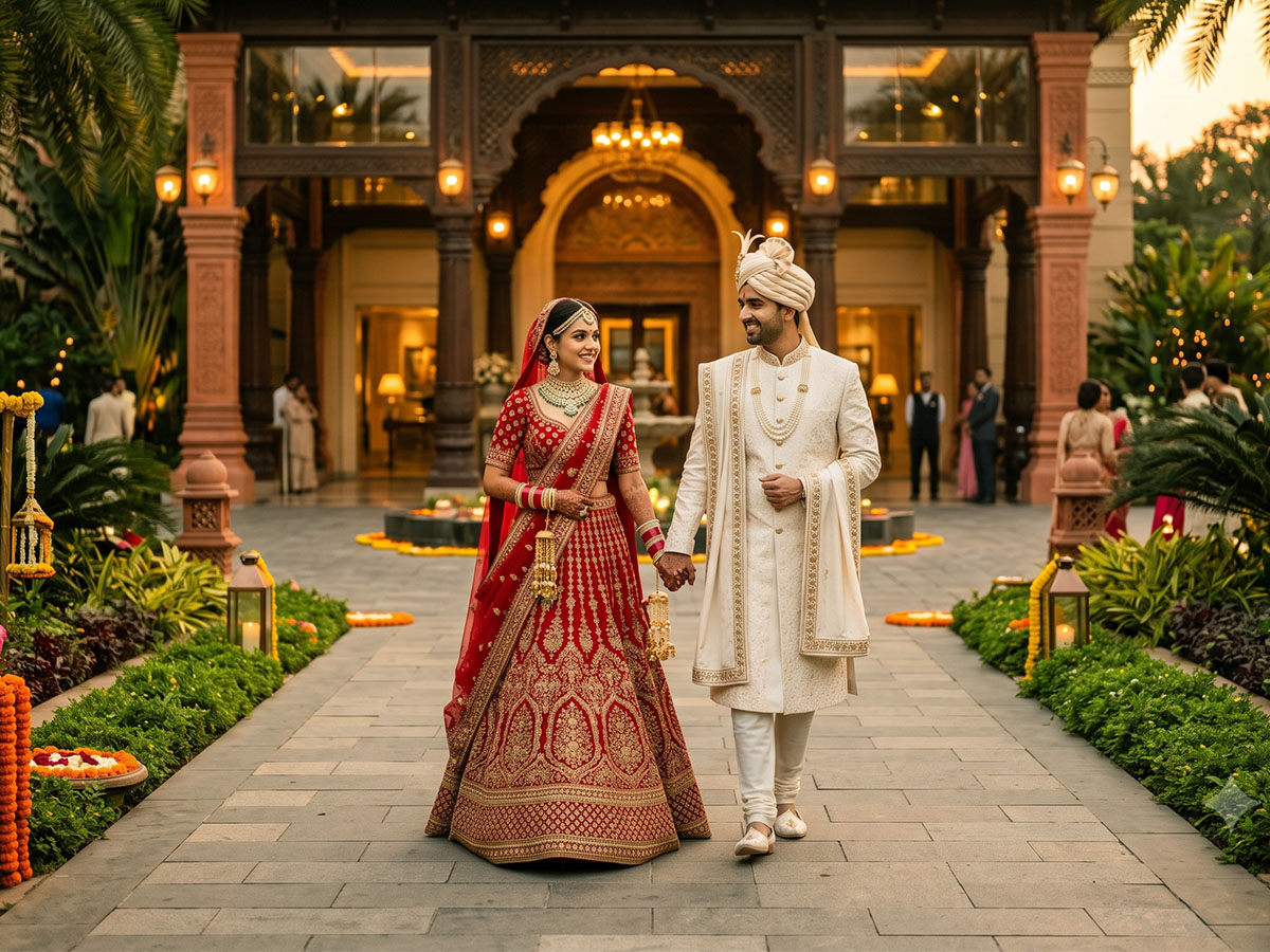 Couple at ITC Sonar — Wedding Tone™ grade